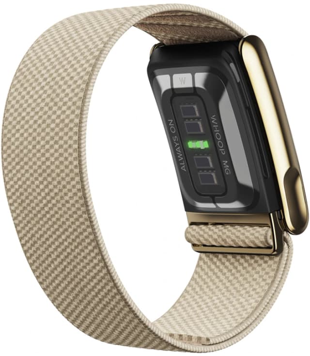 Detalle 2 de WHOOP MG SuperKnit Luxe Band Beige – kompatibles Armband für WHOOP Life