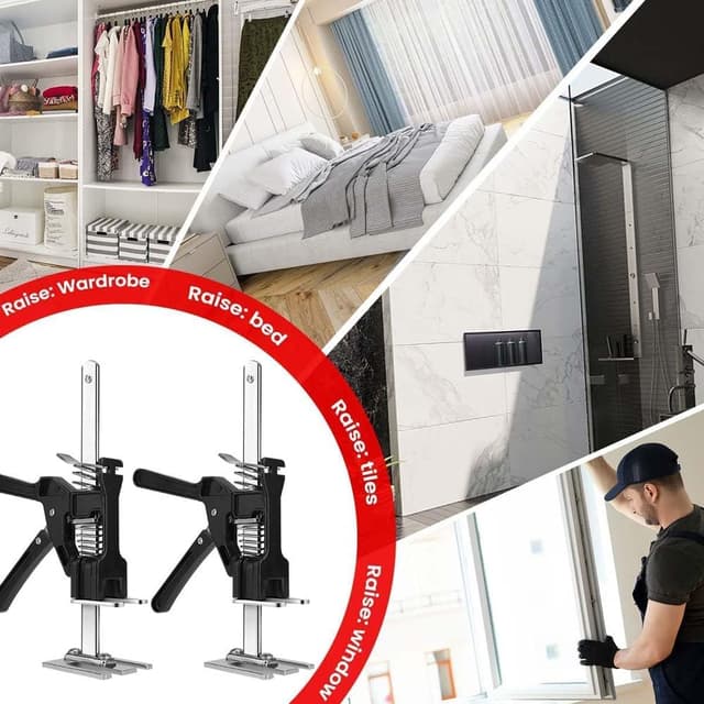 Detalle de 2 Pack Labour-Saving Arm Jack (15 inch) hand lifting tool for doors and wooden panels