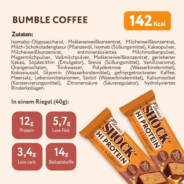 Thumbnail 6 de Proteinriegel Set 12x, 12 g Eiweiß von FitnesSHOCK