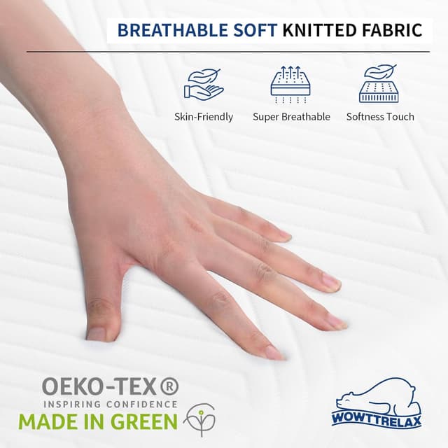 Detalle de wowttrelax King 5ft 8 memory foam mattress