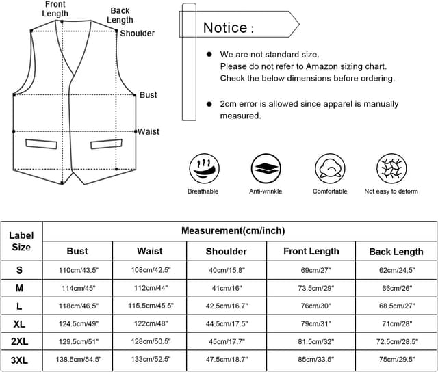 Thumbnail 1 de Alizeal Mens Satin Vest Set 5 👔