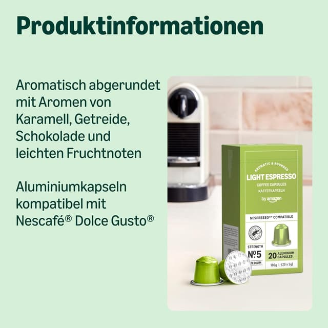Thumbnail 1 de by Amazon Light Espresso 100er-Packung