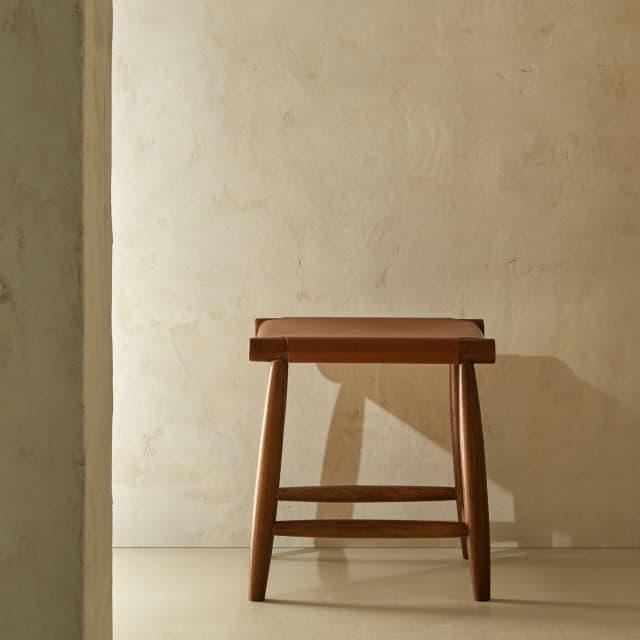 Imagen de El Corte Inglés Taburete madera acacia y piel Rusty en OfertitasTOP