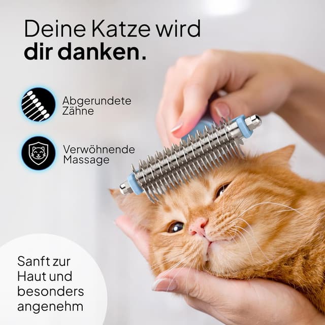 Detalle 2 de Pretty Paw Katzenbürste für schonende Haarentfernung 🐾