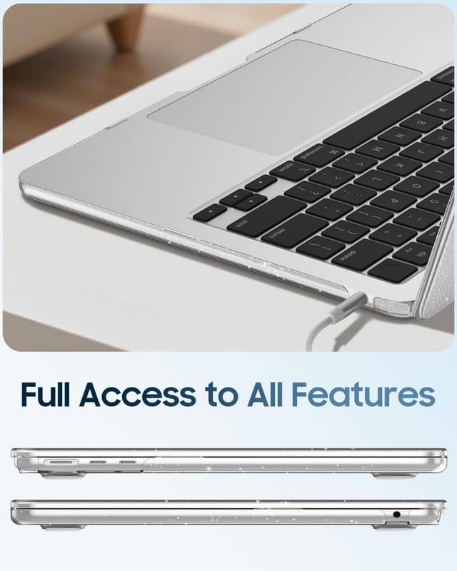 Thumbnail 4 de Fintie Hülle MacBook Air 13.6 Zoll Transparent Glitzer