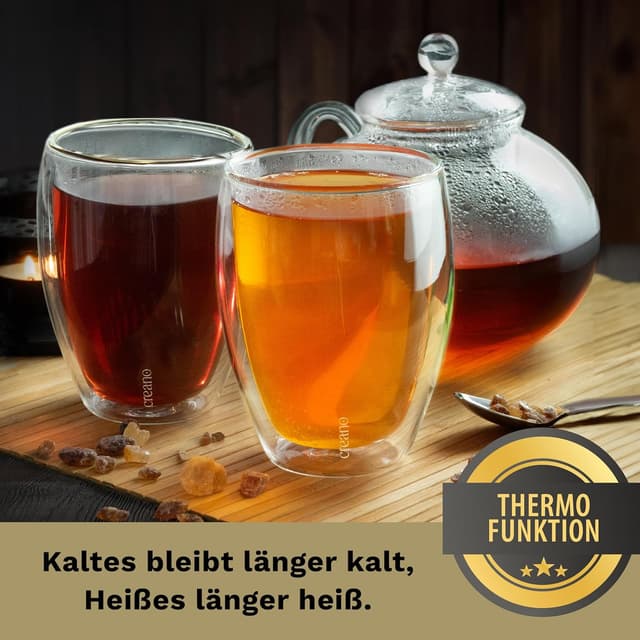 Thumbnail 6 de Creano PREMIUM doppelwandige TrinkglĂ€ser 400 ml đ„