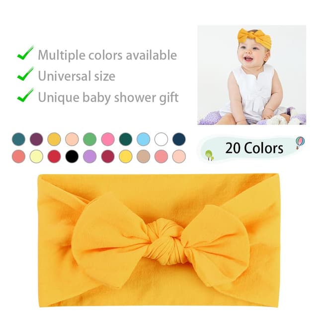 Detalle de Aolso Baby Stirnband-Set (20 Stück) mit Schleifen aus Nylon für Baby Mädchen