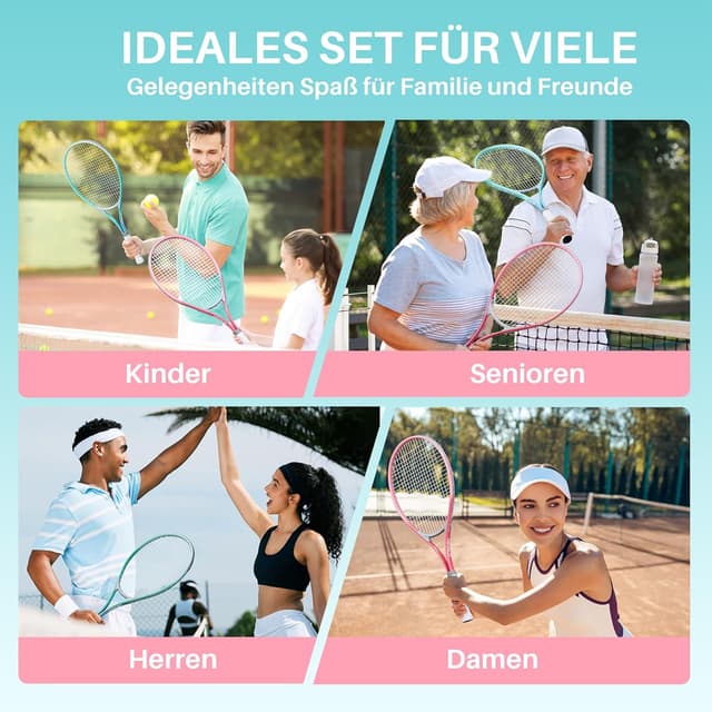 Thumbnail 6 de HIRALIY 27in Tennis Rackets Set