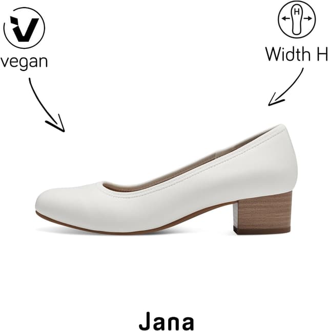 Detalle 2 de Jana Pumps 8-22360-42 H-Weite – Wide Fit für breite Füße, vegan