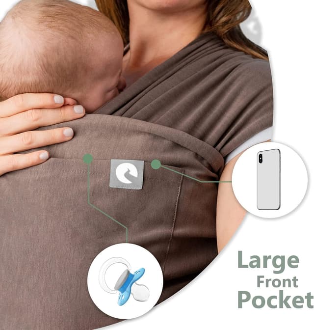 Detalle 2 de Trekki Pocket Wrap baby carrier from birth to toddler 👶