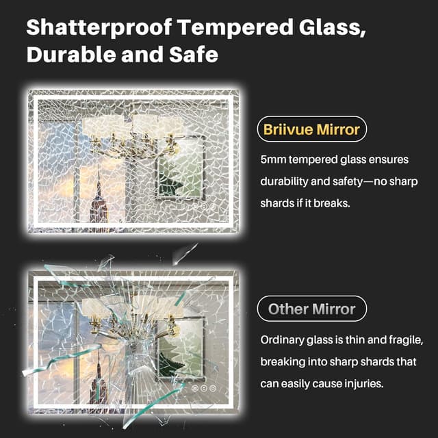 Thumbnail 6 de Briivue 36x32 Inch LED Bathroom Mirror