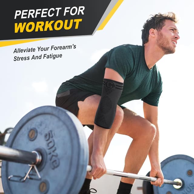 Detalle de CAMBIVO Tutore epicondilite a compressione per gomito (gamitiera) per tennis, golf e fitness