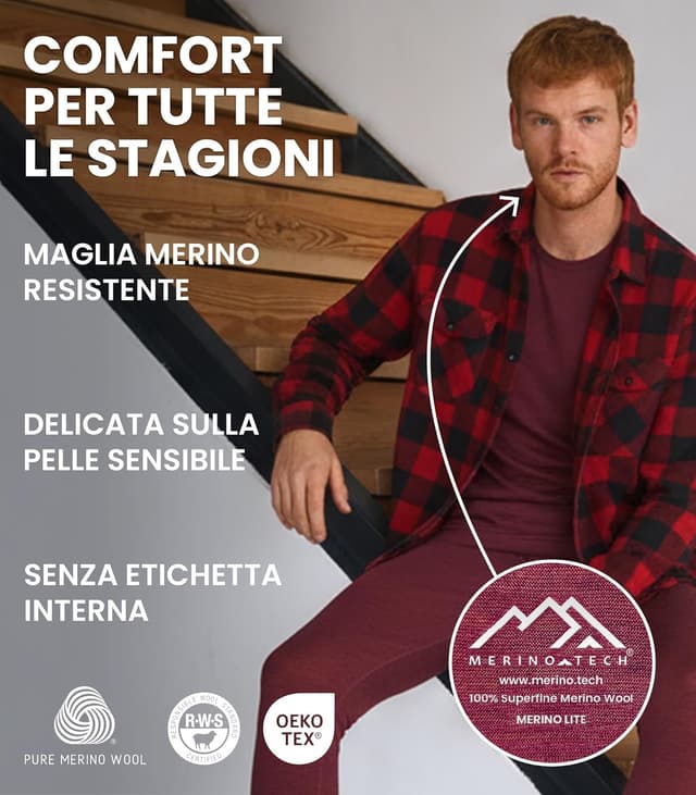 Detalle de Merino.tech Merino 165 g/m² traspirante