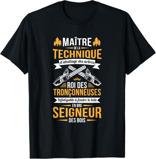 Detalle de T-shirt tronçonneuse Rigolo Bûcheron
