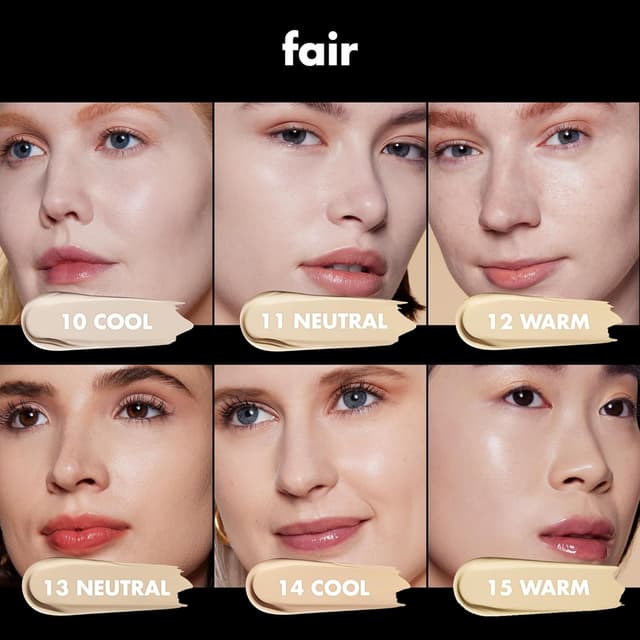 Detalle de e.l.f. Soft Glam Fond de teint liquide à couverture moyenne longue durée (finition lisse et satinée) – 14 Fair