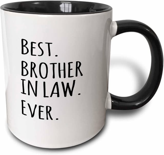 Detalle de 3dRose Ceramic “Best Brother in Law Ever” Mug (Black) — Microwave-Safe, Lead-Free Ceramic Cup