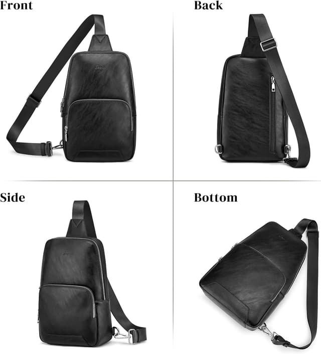 Thumbnail 6 de S-ZONE leather sling bag, crossbody 13.0 in