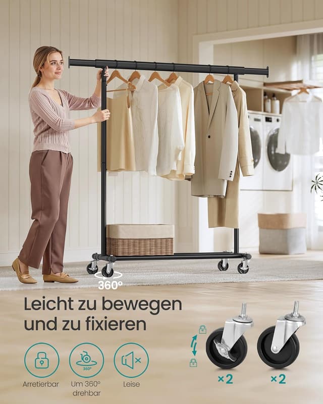 Thumbnail 5 de SONGMICS Kleiderständer auf Rollen HSR13BKV1