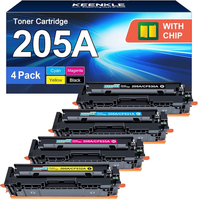 Detalle de KEENKLE 205A CF530A toner compatibile HP 205A CF530A, 4-pack colori (Nero/Ciano/Magenta/Giallo)