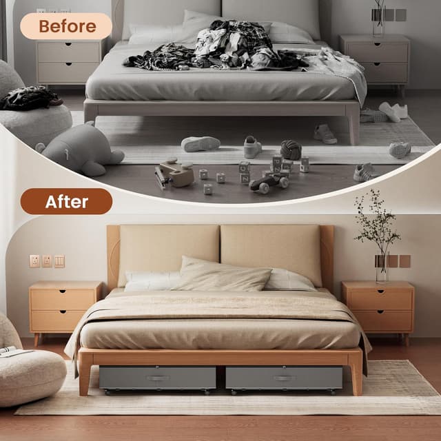 Detalle 2 de XXXL 78L Under-bed storage with wheels