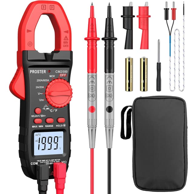 Detalle de Proster Pinza Amperometrica 600A 🛠