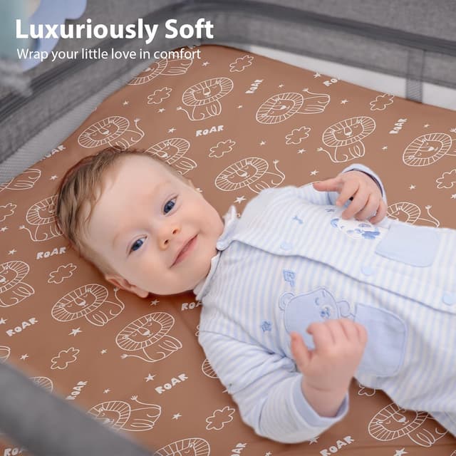 Thumbnail 6 de FIEMOL Baby-Spannbettlaken fürs Beistellbett 55 x 90 cm – 3er-Set Mikrofaser