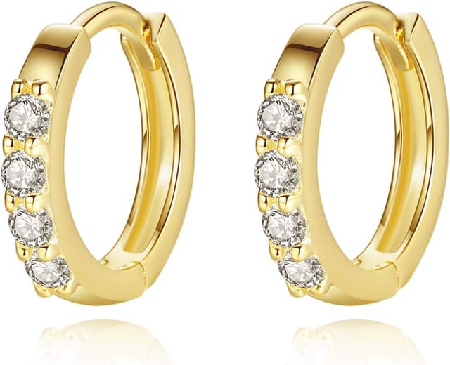 Detalle de VIKI LYNN Creolen 925 Silber, Zirkonia