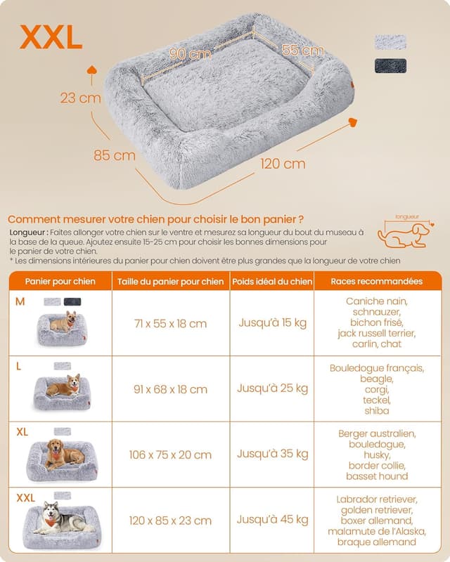 Thumbnail 5 de Feandrea PGW274GA01 Panier pour chien 120×85 cm