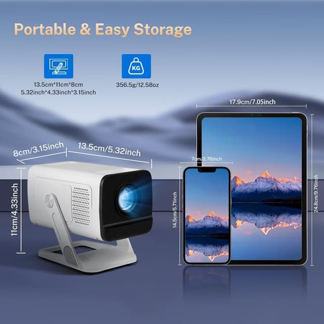 Thumbnail 9 de Mini Proyector Android 11 WiFi 6 Bluetooth 5.4 4K, Auto Keystone