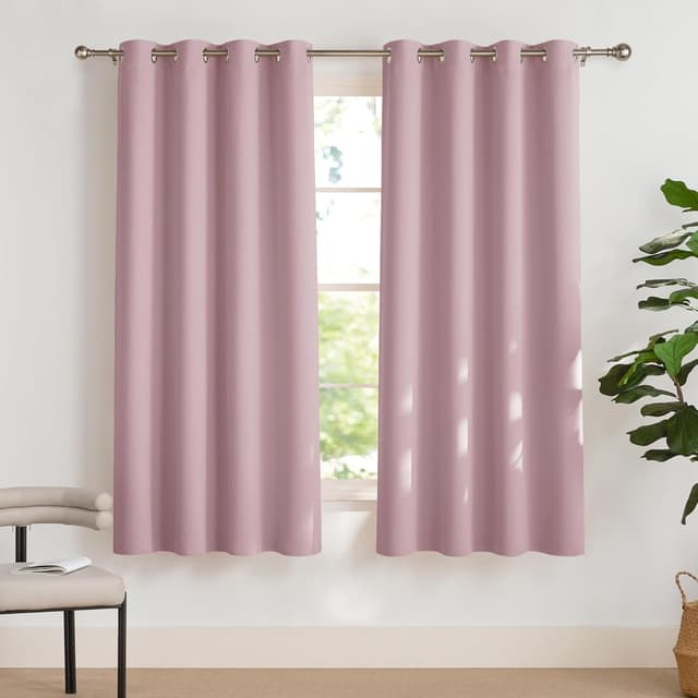 Detalle de PONY DANCE Blickdichte Vorhänge 175×140 cm Hellrosa