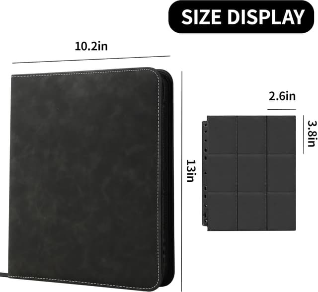 Detalle 2 de Raccoglitore Carte Pokémon con 50 pagine doppia faccia e capacità fino a 900 carte (album in pelle PU impermeabile)