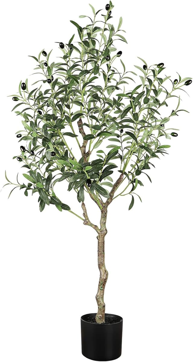Detalle de YOLEO 4FT Artificial Olive Tree, 120cm