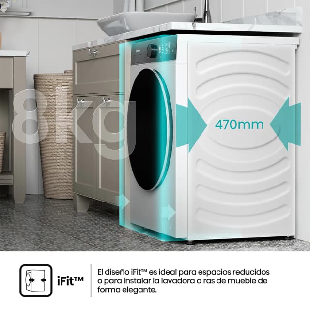 Thumbnail 5 de Hisense WF5I8043BWF lavadora 8 kg