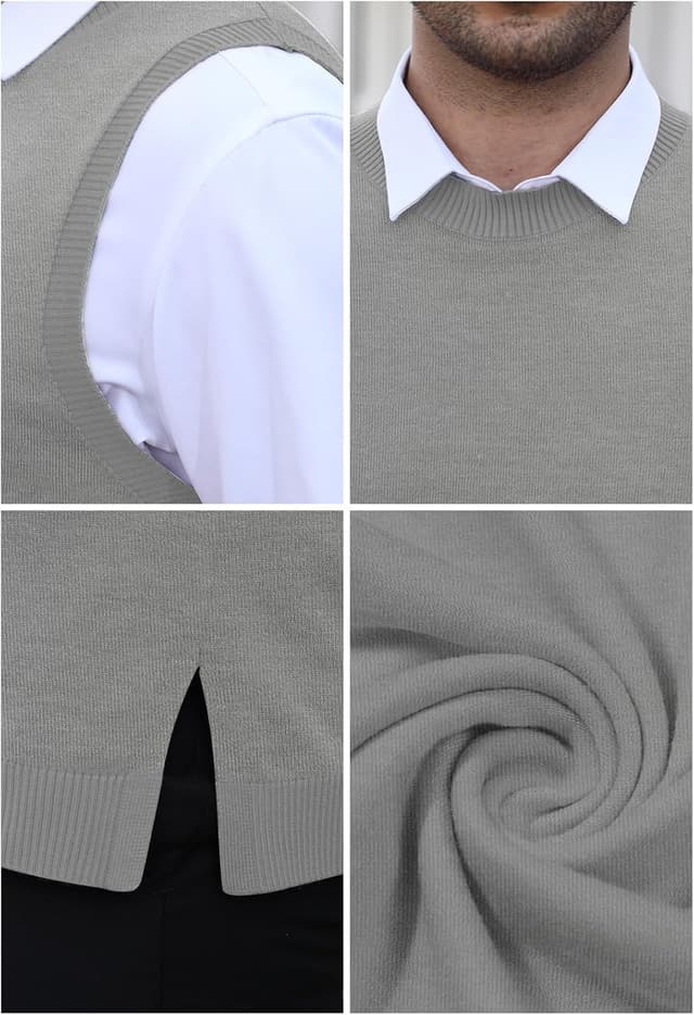 Detalle 2 de KUYIGO gilet tricot col rond homme