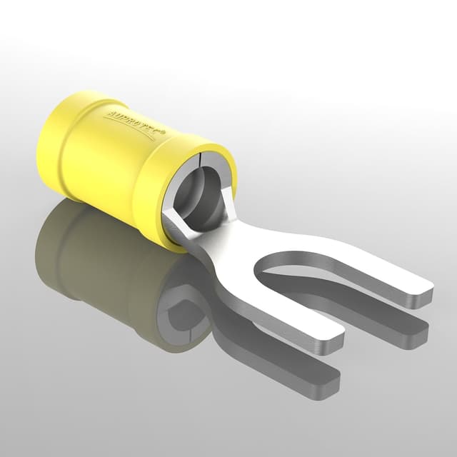 Thumbnail 6 de AUPROTEC 25x connettori a forcella (capicorda) parzialmente isolati per cavi 2,5–4,0 mm², foro M6, nero