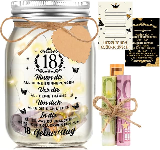 Imagen de Johiux LED Flaschenlicht 18 Geburtstag Geschenk 12,8x8 en OfertitasTOP