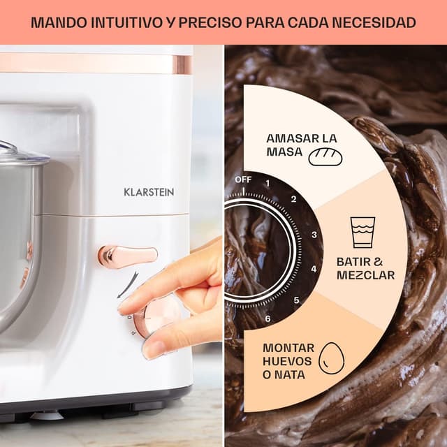 Thumbnail 3 de Klarstein Batidora Amasadora Planetaria 5L 1800W 6 velocidades 🥣