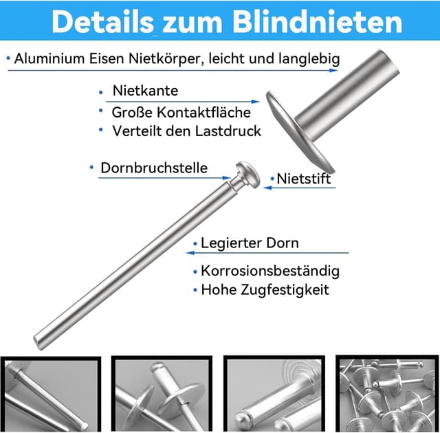 Thumbnail 3 de Dayalo Blindnieten 4,8 x 12 mm Großflansch