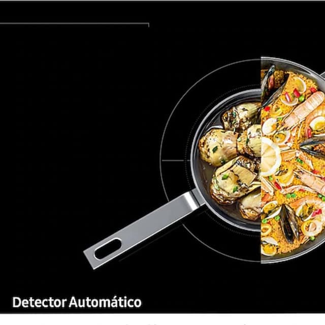 Detalle de Samsung Plaque de cuisson à induction AI 2 zones NZ32BG2005FKU1 avec WiFi SmartThings et Power Boost