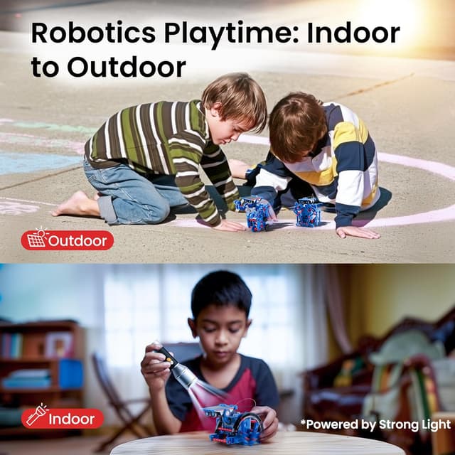 Detalle 2 de Sillbird Solar Robot Building Kit (12-in-1) with 190 Pieces – solar-powered STEM DIY set for ages 8–12