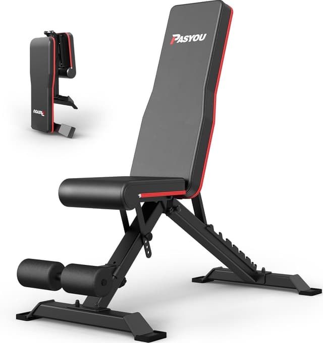 Detalle de PASYOU PA400 Adjustable Weight Bench Press Foldable Workout Bench (Flat, Incline/Decline)