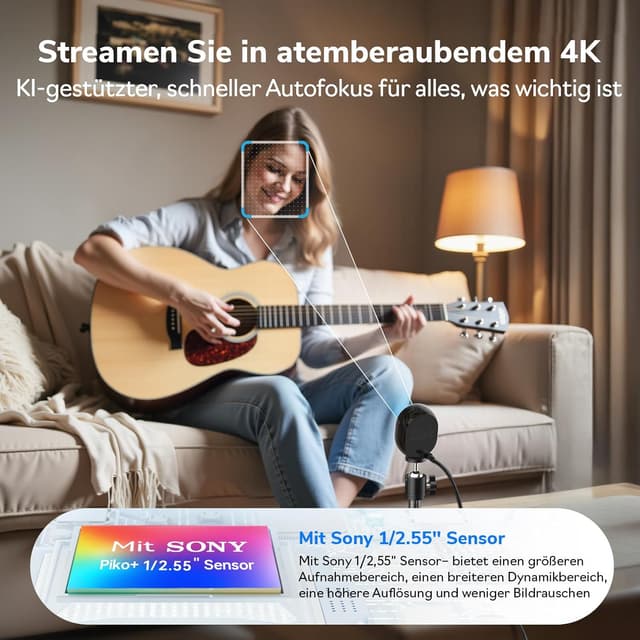 Thumbnail 1 de EMEET Piko+ 4K Webcam Dual-Kamera