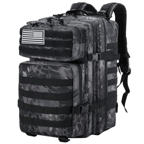 Detalle de Delgeo Mochila Táctica 45L Militar Plegable Impermeable con sistema MOLLE (45 x 30 x 20 cm)
