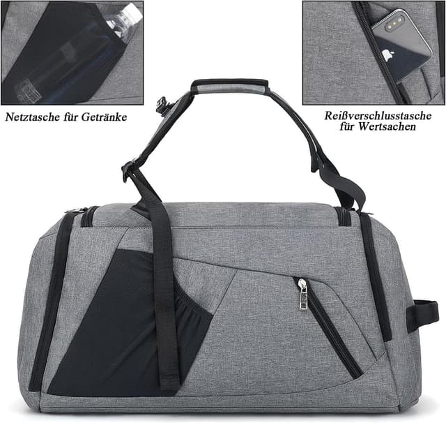 Detalle de Sports duffle bag 42L with wet pocket