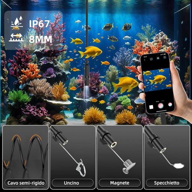 Detalle de Ferdiiz Endoscopio per Smartphone 1920P HD