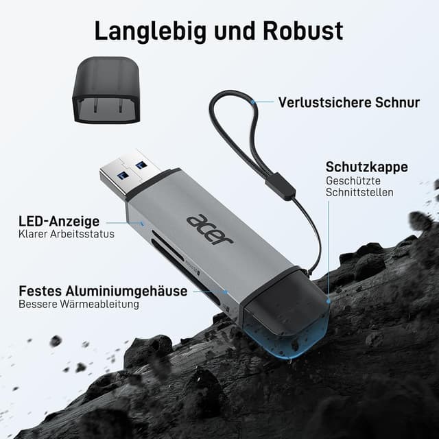 Thumbnail 5 de Acer SD Kartenleser USB‑C Dual 3.0 für SD/MicroSD