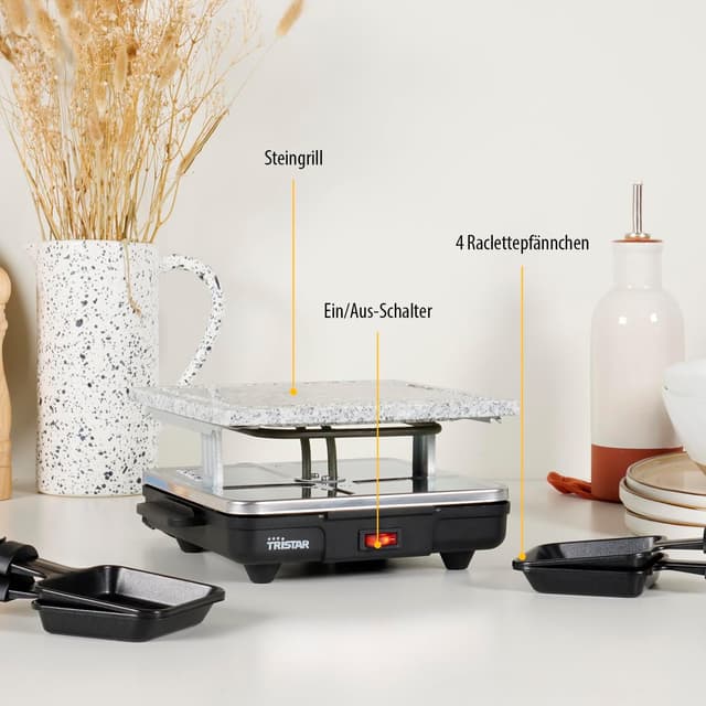 Thumbnail 1 de Tristar Raclette-Stein RA-2745 – Grillplatte 21×21 cm