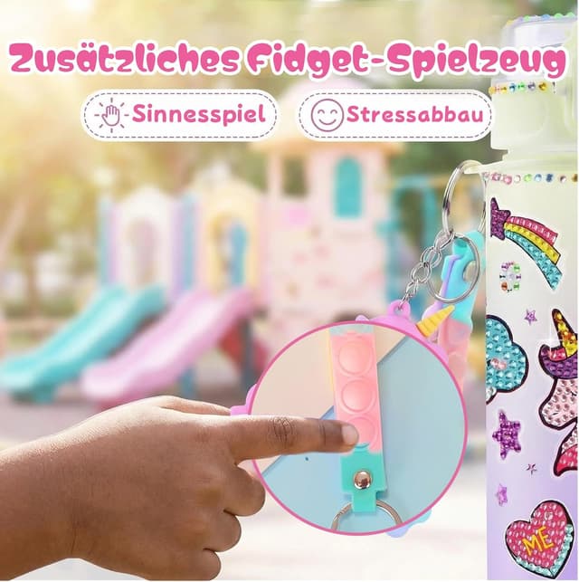 Thumbnail 6 de Sanilinwild DIY-Bastelset: Wasserflasche mit Einhorn-Motiv & Freundschaftsarmband (zum Gestalten)