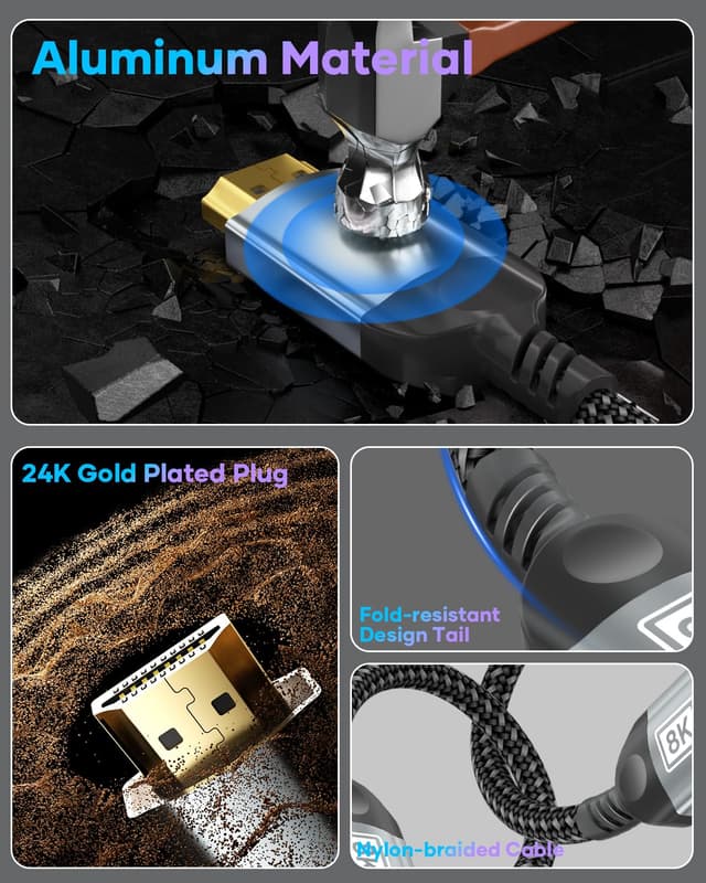 Thumbnail 5 de Nersligek HDMI Verlängerungskabel 2M 8K