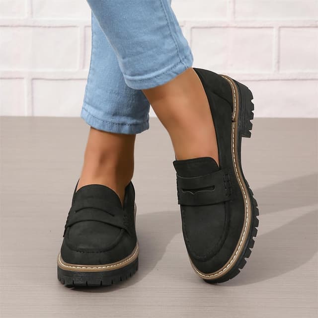 Detalle 2 de Platform Chunky Penny Loafers US 5-11.5